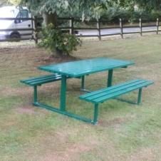New benches, barbecue stand and bin being installed at Eyes Meadow
